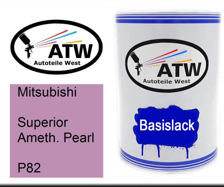 Mitsubishi, Superior Ameth. Pearl, P82: 500ml Lackdose, von ATW Autoteile West.